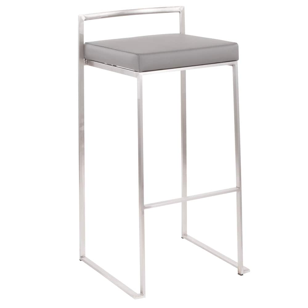Silver Orchid Forrest Stainless Steel Stackable Fully Welded Bar Stool (Set of 3)