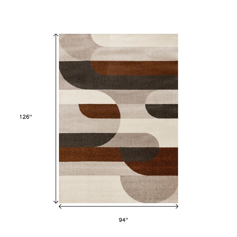 HomeRoots Geometric Modern Rectangle Area Rug - 8' X 11'