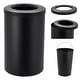 preview thumbnail 8 of 19, 10.6 Gal/40L Open Top Round Trash Can, Stainless Steel with Inner Bucket for Office, Kitchen, Bathroom, Green Black - 10.6Gallons