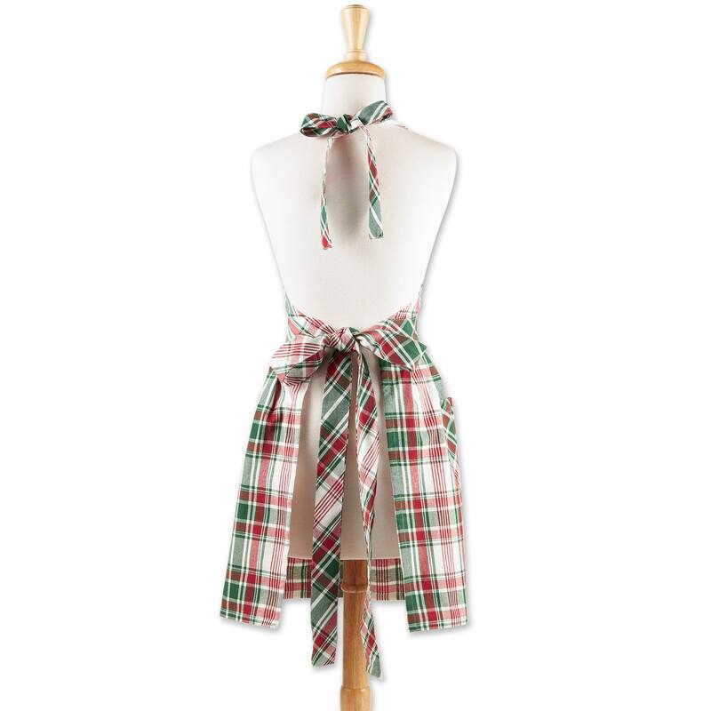 DII Yuletide Plaid Apron - Skirted Apron
