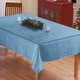 preview thumbnail 14 of 22, Solid Scroll Scalloped Edge Tablecloth Blue - 60" x 90"