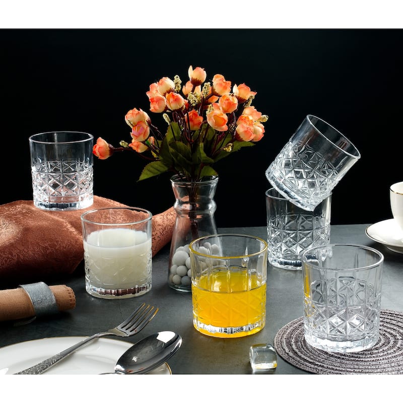 Lorren Home Trends 11 OZ Double Old Fashion Glass, Set of 6