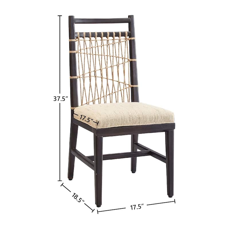 Fender String Mahogany Upholstered Dining Chair, Black