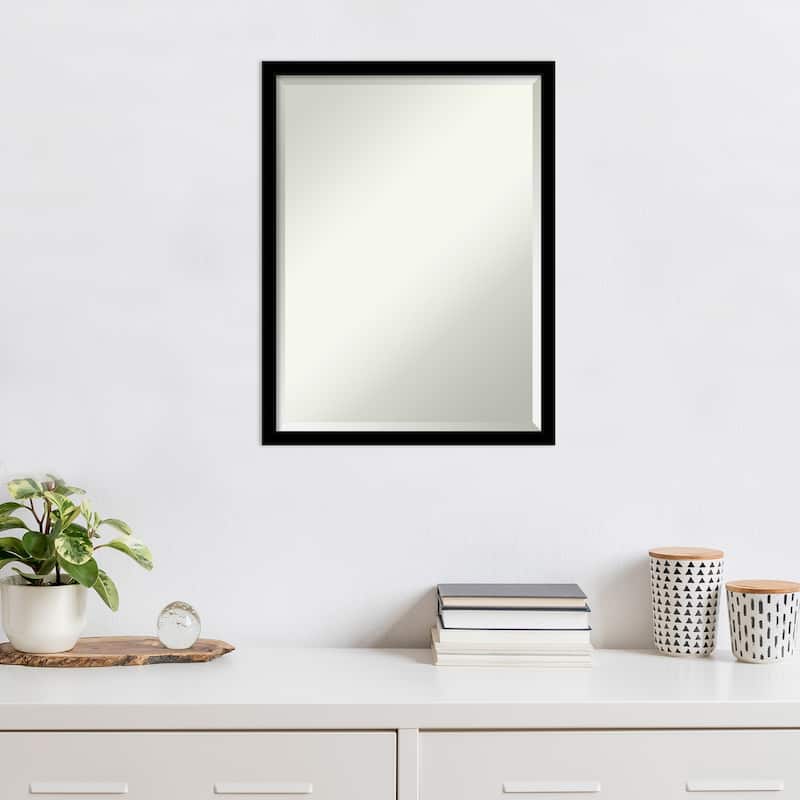 Beveled Wall Mirror - Jet Black Frame