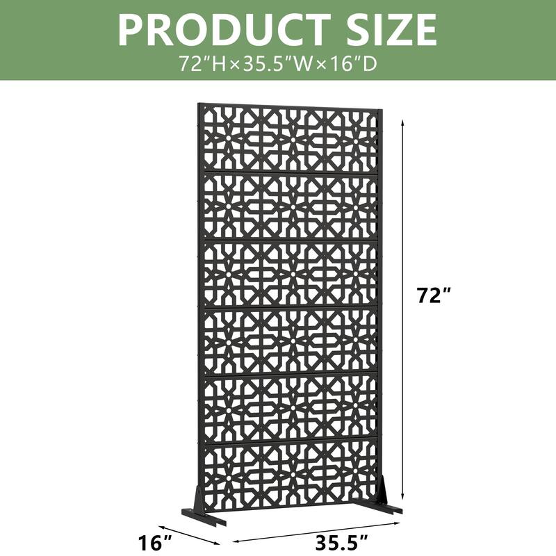 Dovelina 72'' x 47'' Privacy Metal Screen Fence Panel