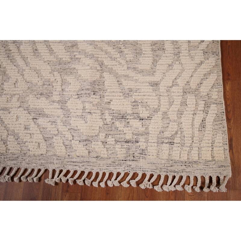 All-Over Moroccan Abstract Area Rug Handmade Wool Carpet - 7'11"x 10'4"