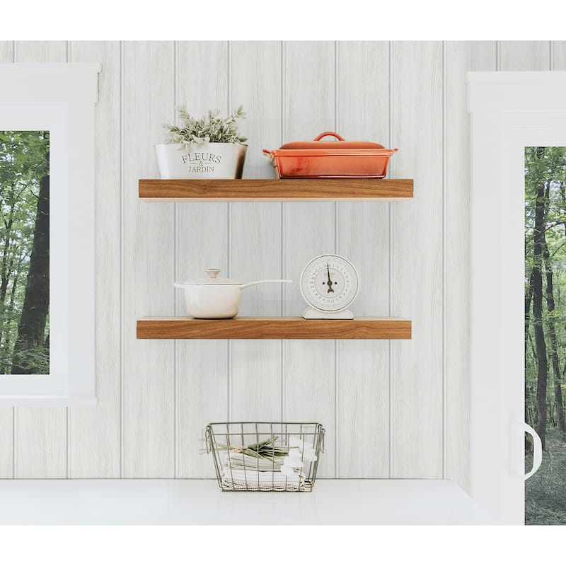 NextWall Wood Panel Peel and Stick Wallpaper