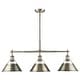 preview thumbnail 7 of 5, Golden Lighting 3306-LP AB Orwell 3 Light 36" Wide Linear Pendant