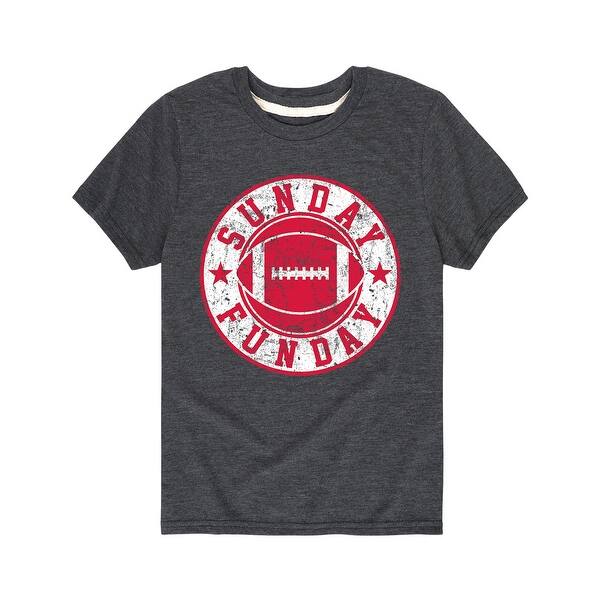 Shop Sunday Funday Football Inset Youth Short Sleeve Tee