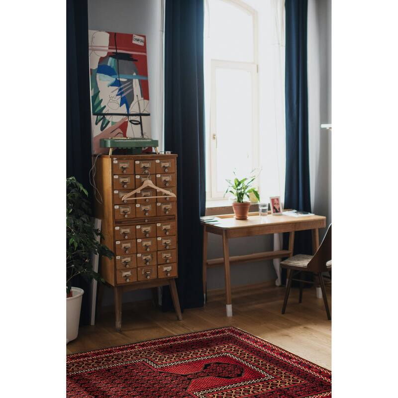 Teimani Burgundy Rug 2'9" x 4'6" - 2'9 x 4'6