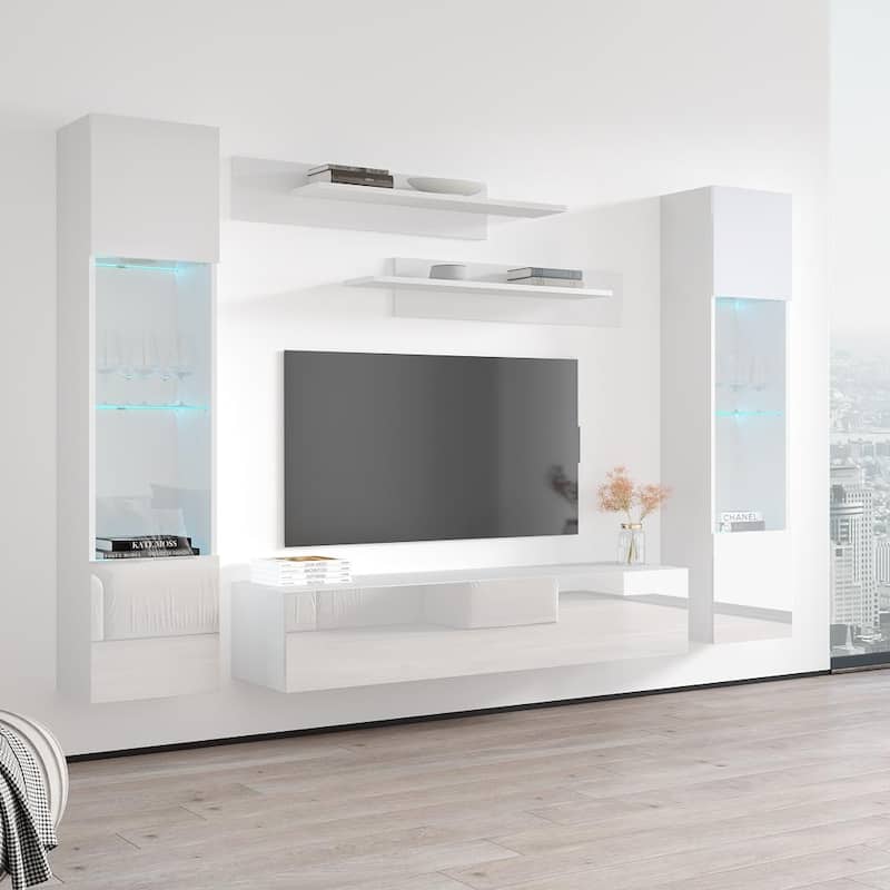 Strick & Bolton Hadi 5-piece Wall-mounted Entertainment Center Set