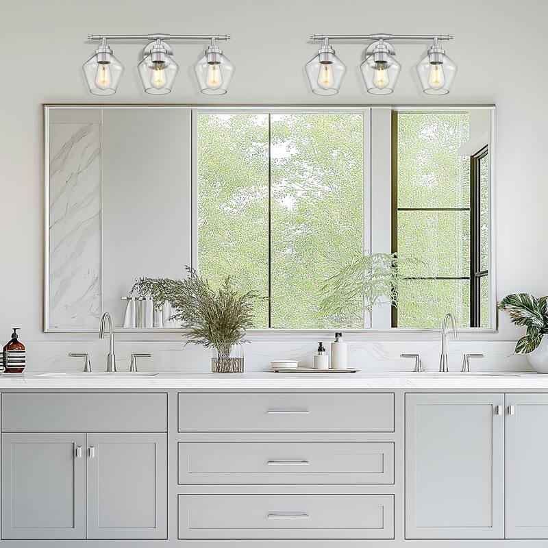 3/4-Light Modern Bathroom Vanity Light