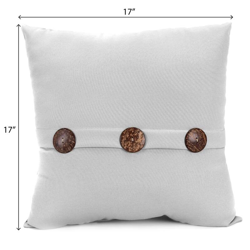 17" x 17" Outdoor Throw Pillow with 3 Buttons - Set of 2 - 17'' L x 17'' W x 5'' H