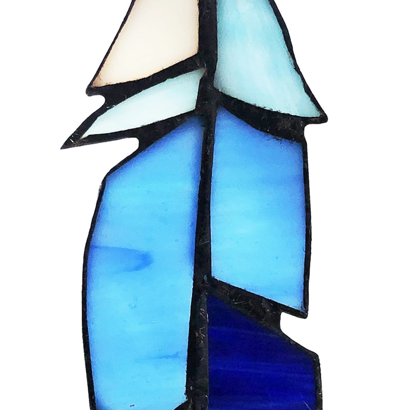 River of Goods 6"H Set-of-3 Virtues of a Feather Stained Glass Window Panel Accents