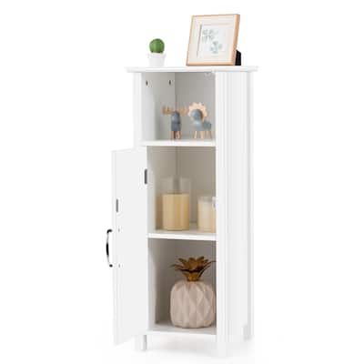 Bathroom Floor Storage Cabinet Free Standing with Single Door