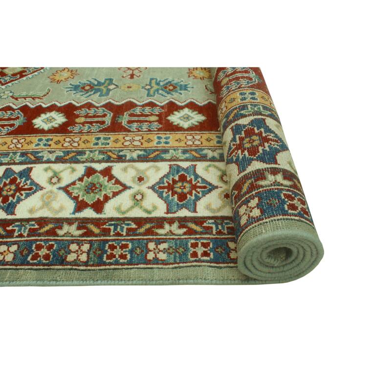 Kazak Azalea Grey/Ivory Rug - 6'7" x 9'8"