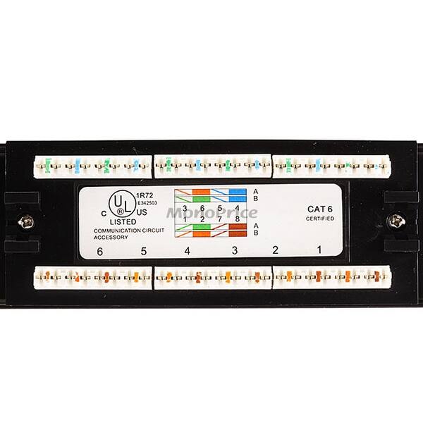 Shop Monoprice 12 Port Cat6 Patch Panel 110 Type 568a B