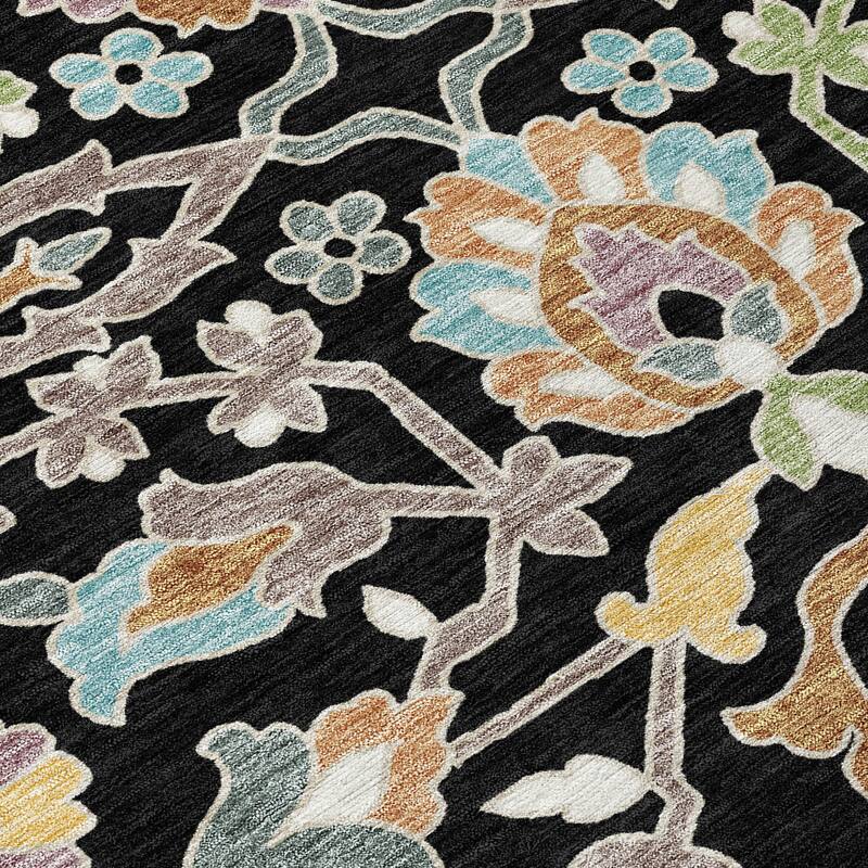 Machine Washable Indoor/ Outdoor Traditional Blanca Chantille Rug