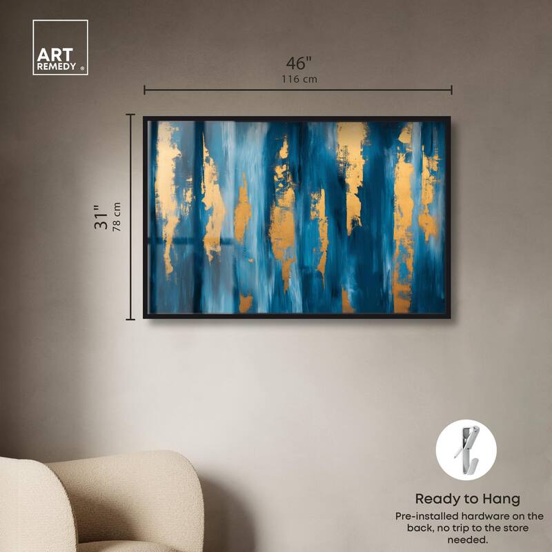 Dark Texture Golden Touch II Shadowbox by Art Remedy