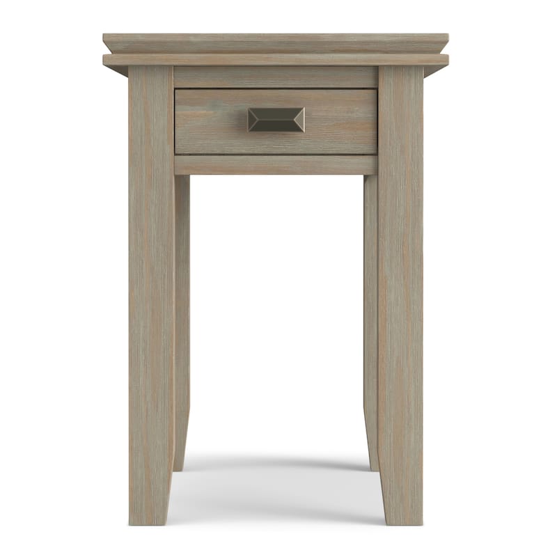 WYNDENHALL Stratford SOLID WOOD 14 inch Wide Rectangle Transitional Narrow Side Table - 14"W x 24" D x 20" H