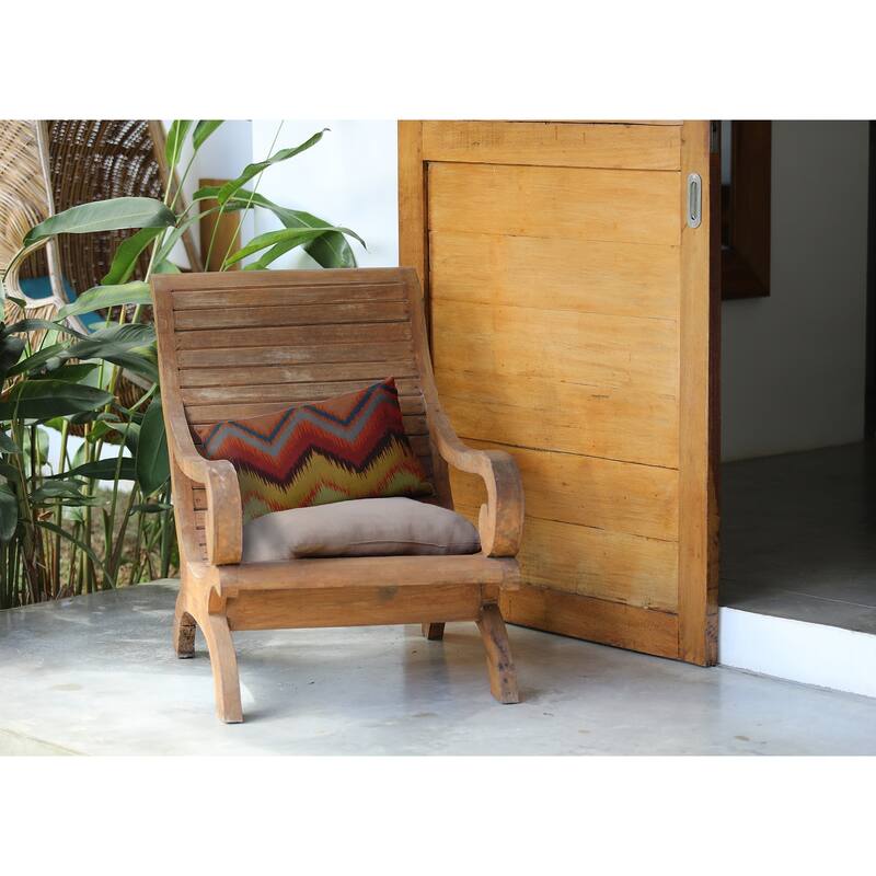 Ikat Chevron Indoor/Outdoor Throw Pillow