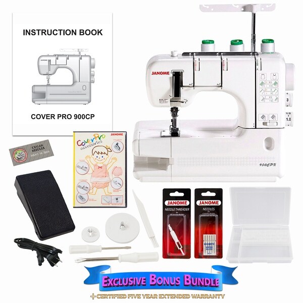 Janome CoverPro 900CPX Coverstitch Machine w/ Bonus Bundle