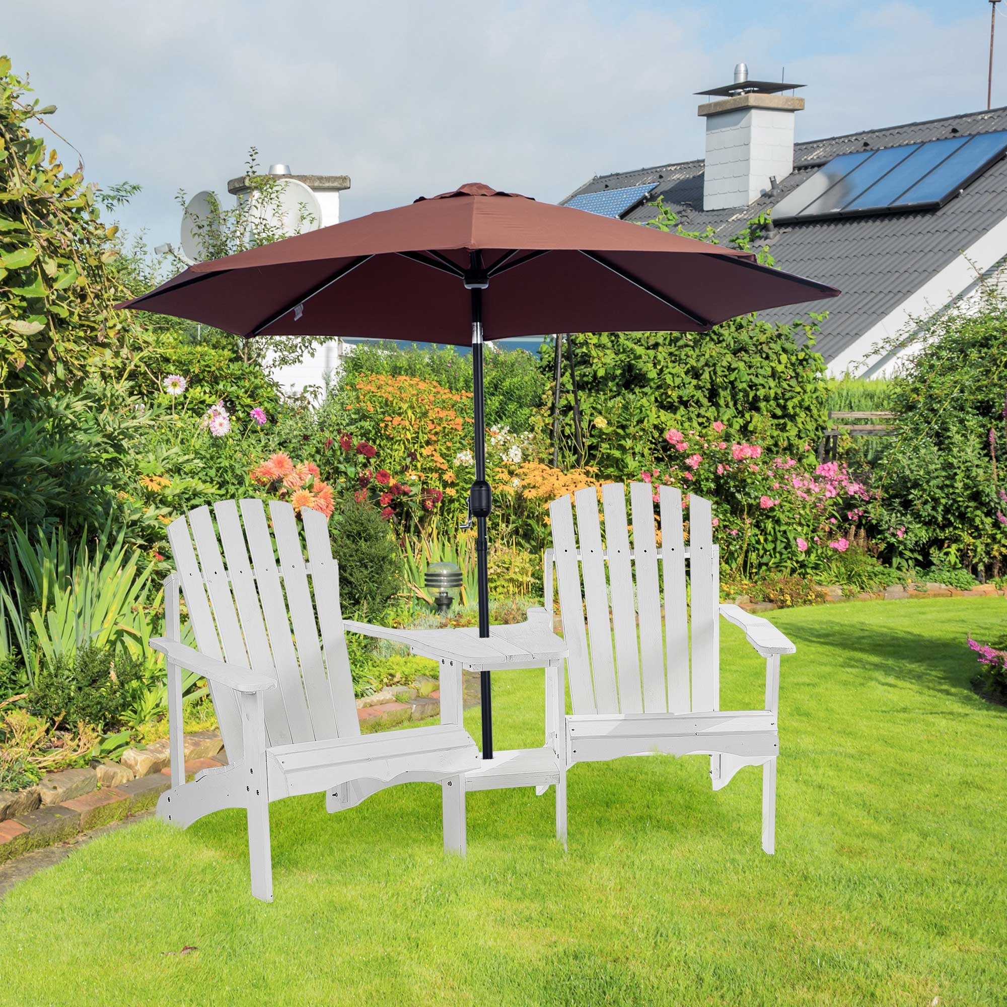 Umbrella for adirondack chairs top