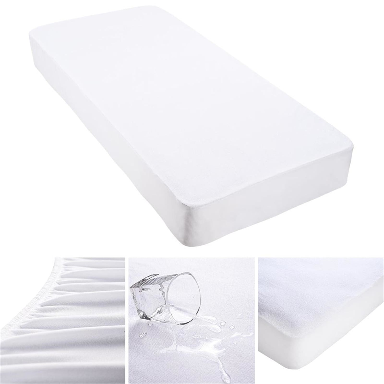 Details about   waterproof mattress protector 100% cotton White Solid Mattress Protector 
