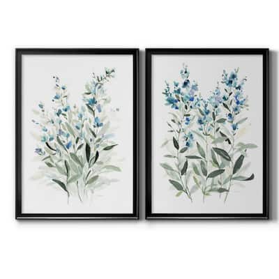 Delicate Blue Botanical I Premium Framed Print - Ready to Hang - Multi-Color