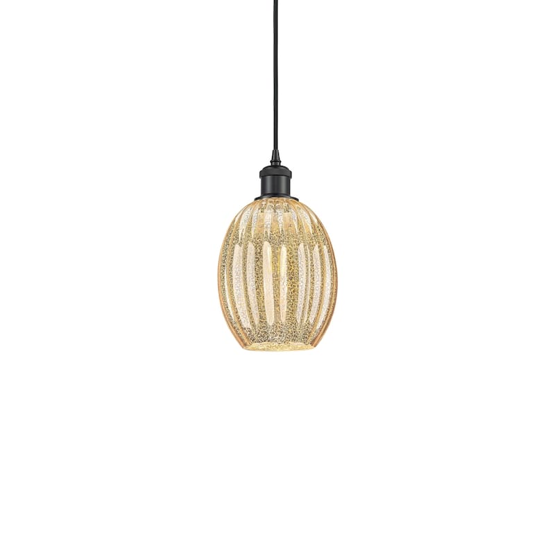 Innovations Lighting 516-1P-11-7 Preston Pendant Preston 7" Wide Mini - Matte Black / Mercury