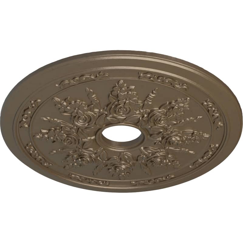 23 5/8"OD x 4"ID x 1 1/2"P Rose and Ribbon Ceiling Medallion