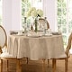 preview thumbnail 37 of 48, Elrene Barcelona Damask Elegant Fabric Tablecloth 60"x84" Oval - Beige