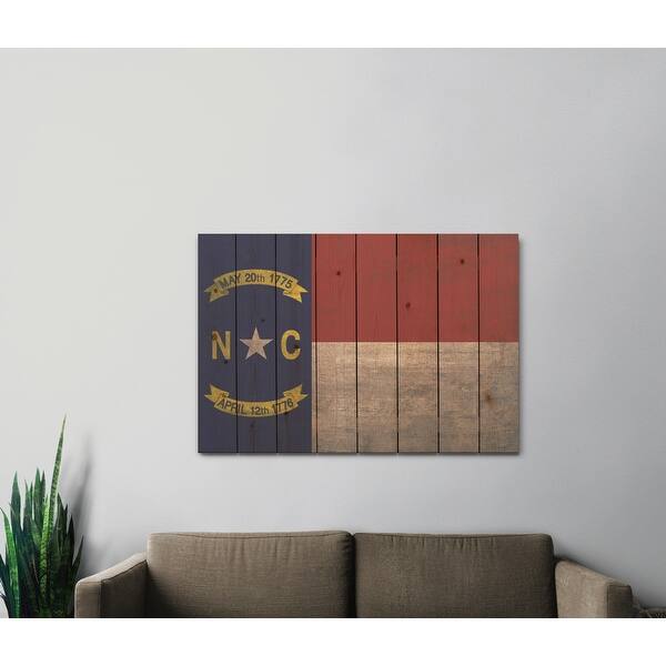 Shop North Carolina State Flag On Wood Indoor And Outdoor Safe