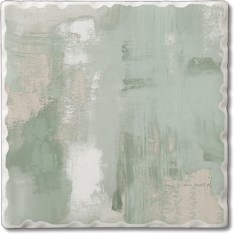 Absorbent Stone Tumbled Tile Coasters, Oasis, Set of 4 - Multi