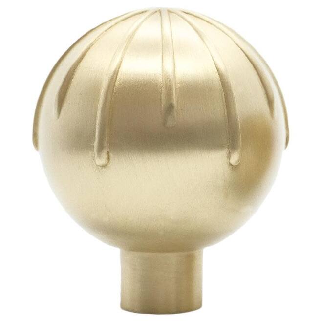 Hapny Home SU13 Sunburst 1-3/8" Round Solid Metal Luxury Designer - Satin Brass