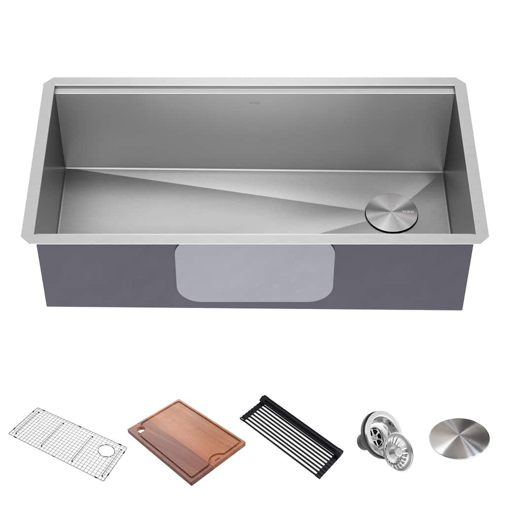 Kraus KWU110-36 Kore 36" Undermount Workstation Single Bowl Kitchen