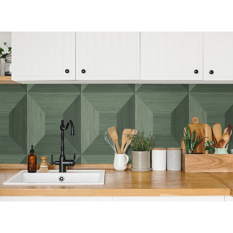 NextWall Quadrant Geo Peel and Stick Wallpaper