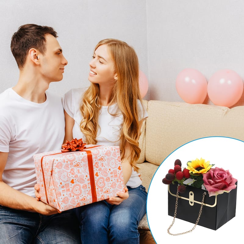 6x4x4Inch Flower Paper Gift Bag 8PCS Box Storage Florist Supplies Wrap