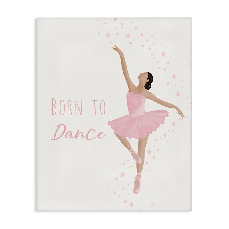 Stupell Born To Dance Ballerina Canvas Wall Art Design By Chen Alyesh - 16 x 20