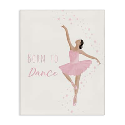 Stupell Born To Dance Ballerina Canvas Wall Art Design By Chen Alyesh