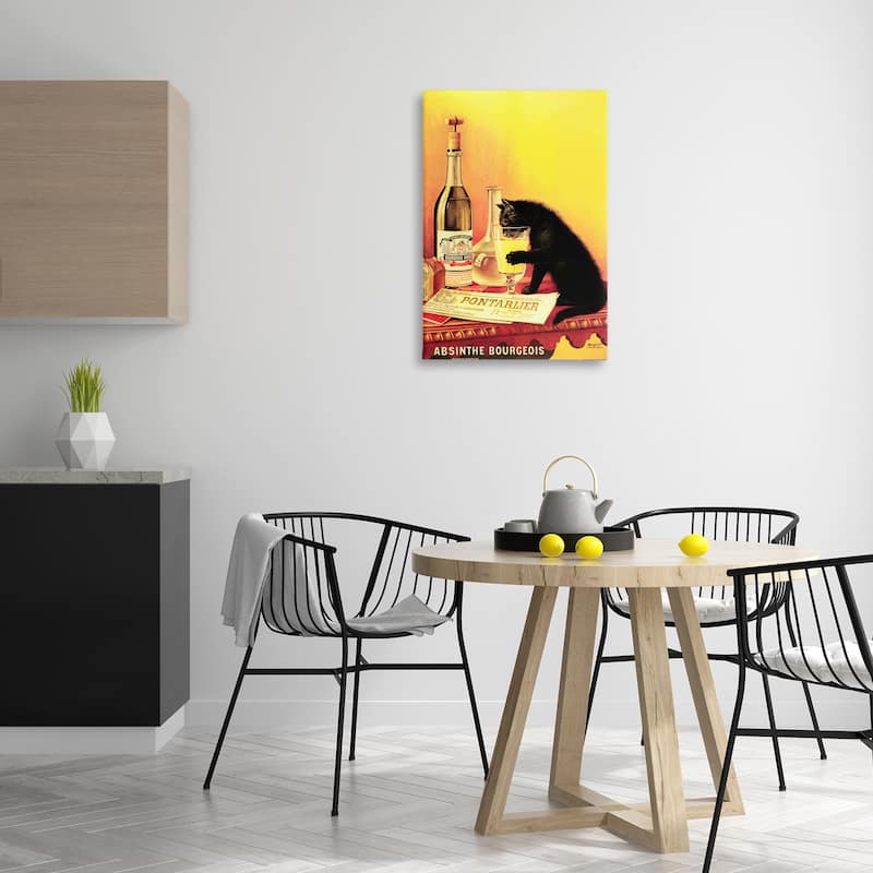 Stupell Vintage Cat & Absinthe Canvas Wall Art Design By Marcus Jules