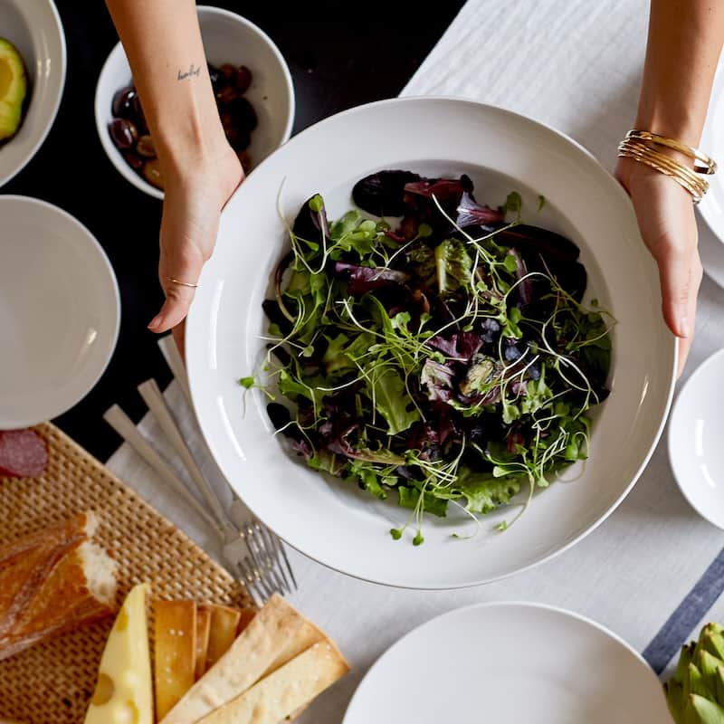 Euro Ceramica White Essential 13" Porcelain Serving Bowl - 108 oz