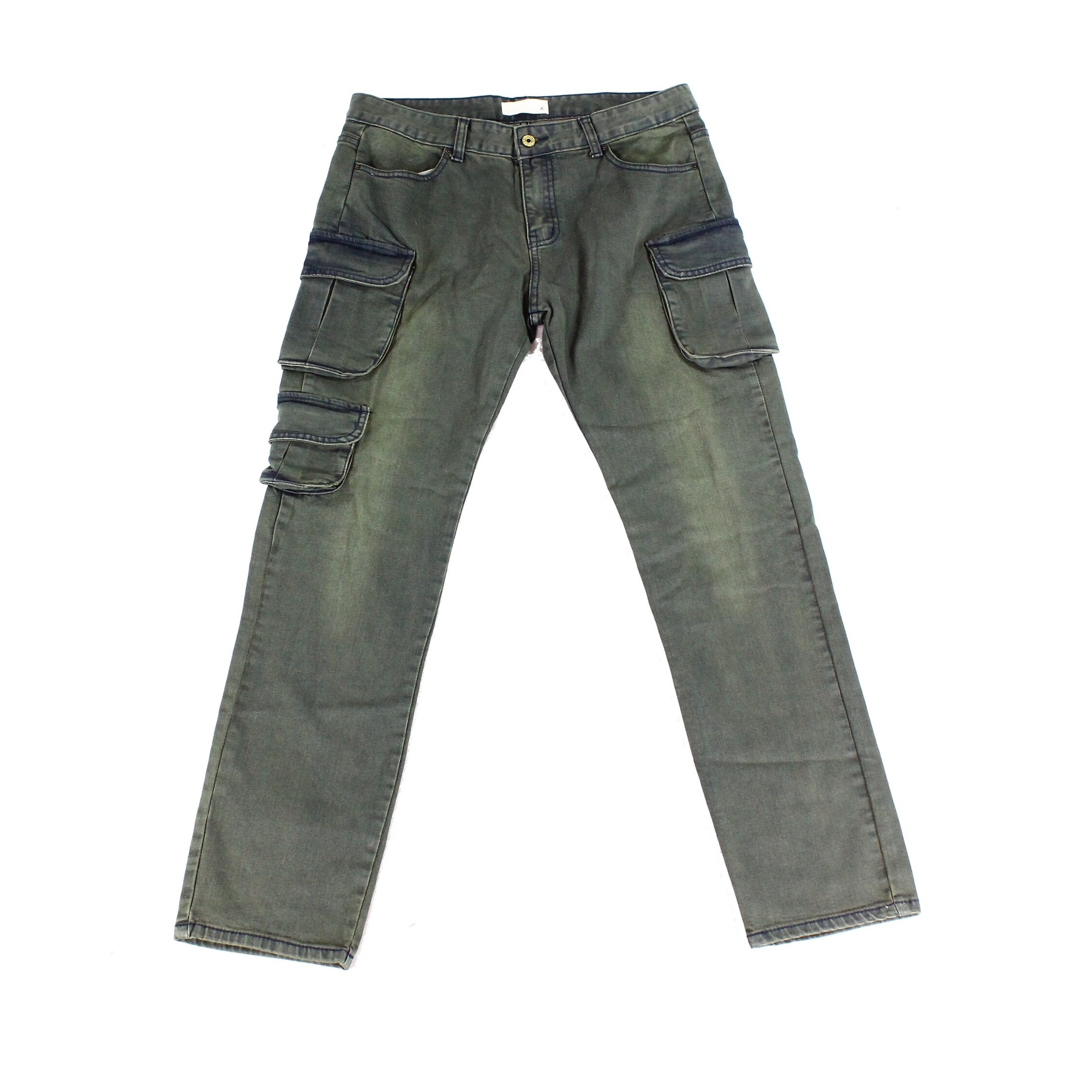 Shop F S Jeans Men S Pants Green Size 34 Xl Utility Cargo Flat