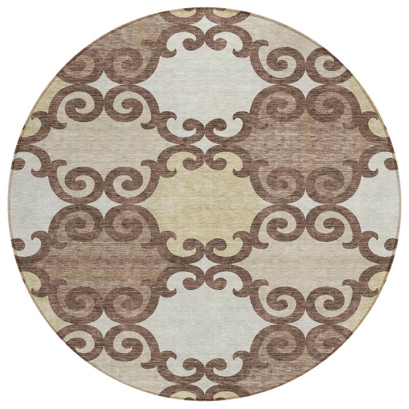 HomeRoots Trellis Transitional Rectangle Outdoor Rug