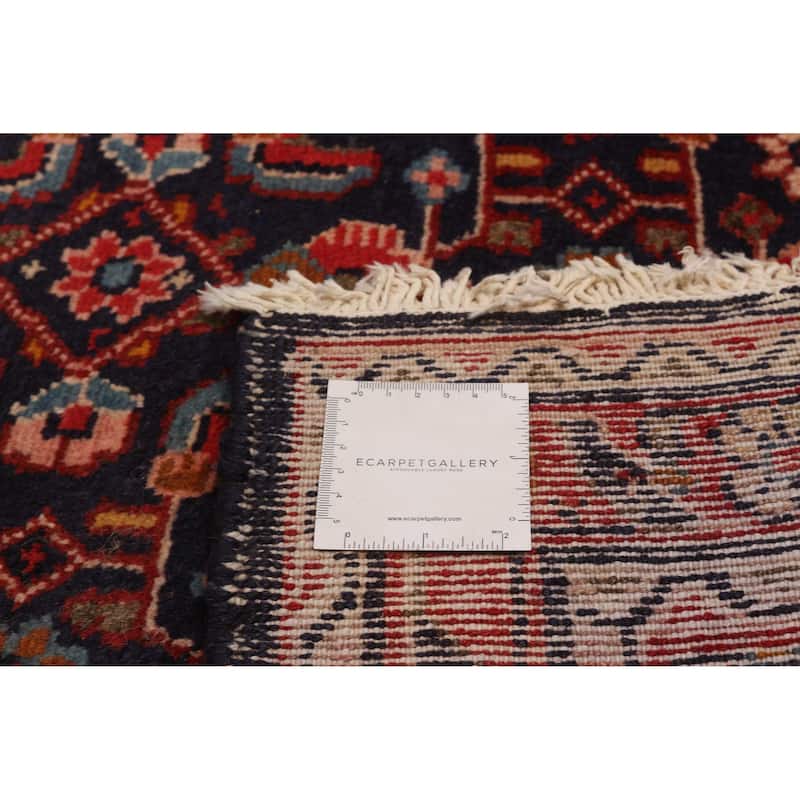ECARPETGALLERY Hand-knotted Andelz Navy Wool Rug - 3'7 x 12'6