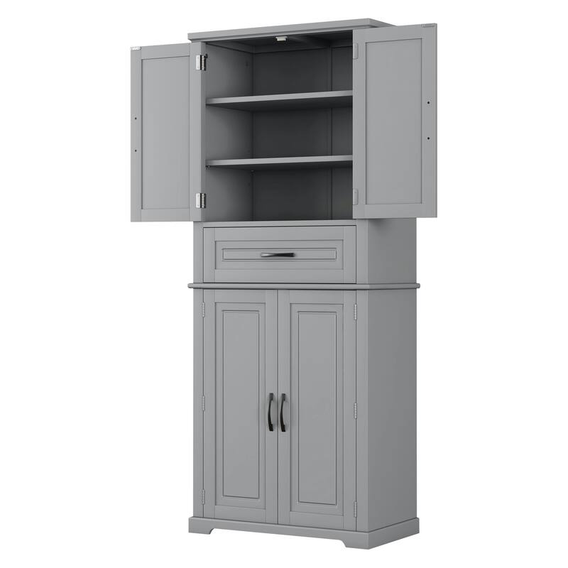 Christopher Knight Home - Whitmore Tall Bathroom Storage Cabinet with Adjustable Shelves and Multi-Functional Design