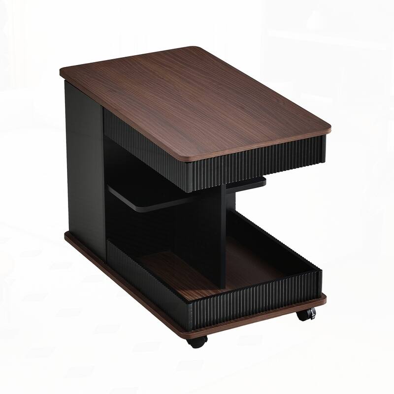 Multifunctional Sofa Side Table with Lift-Top