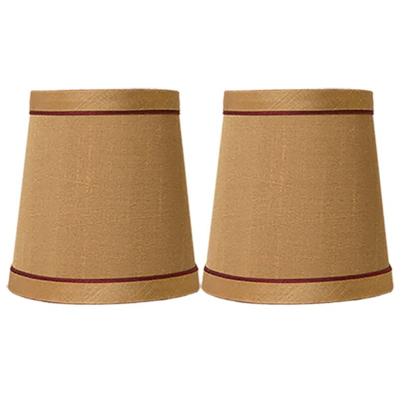 Mini Faux Silk Chandelier Lamp Shade, Clip On, 4 inch Bottom Diameter, 4.75" Height