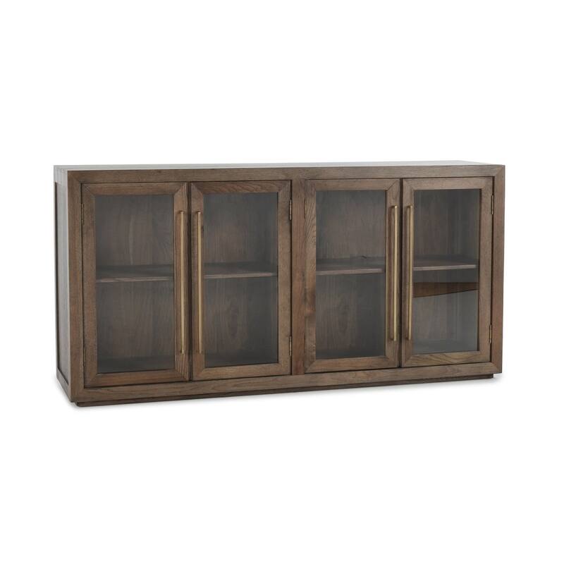 Classic Home Bradley 4-Door Oak Sideboard Buffet - 72Wx18Dx36H