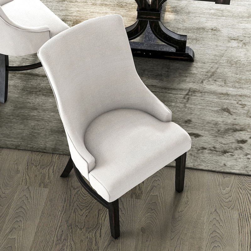 Furniture of America Kieran Farmhouse Black Padded Dining Chairs (Set of 2)